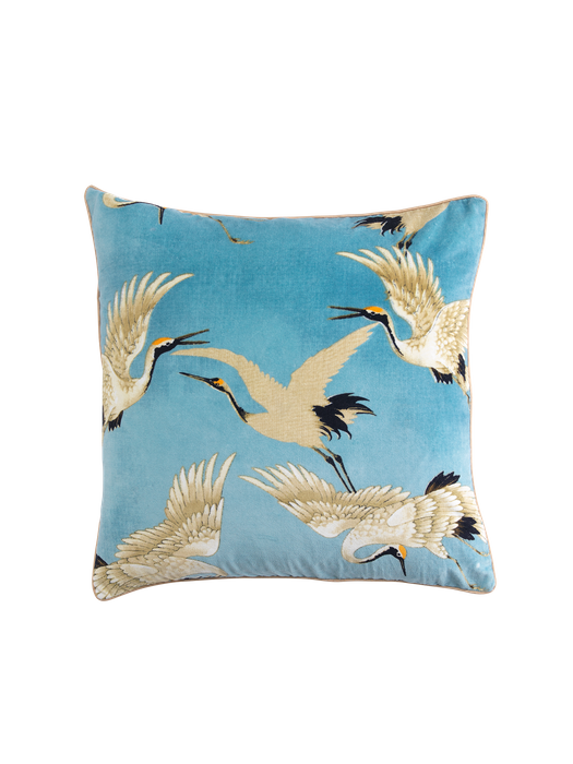 Stork Velvet Cushion